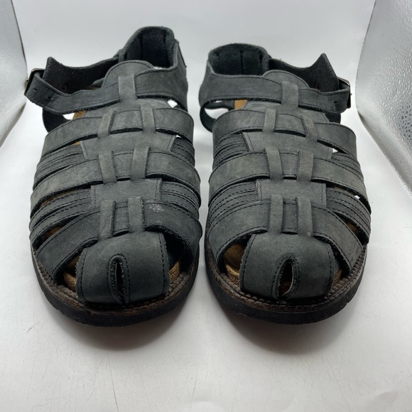 Naot Julius Fishermen Black Leather Sandals men’s size 11 - Picture 4 of 8